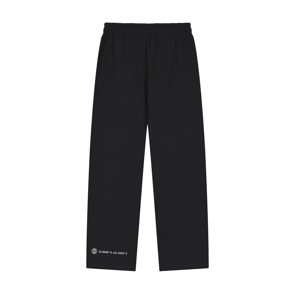Solid Color Straight-Leg Sweatpants