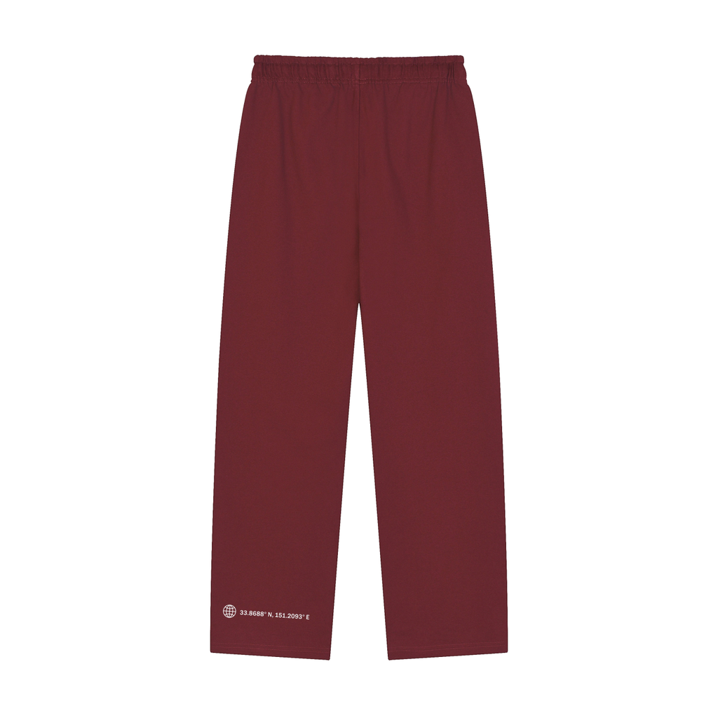 Solid Color Straight-Leg Sweatpants