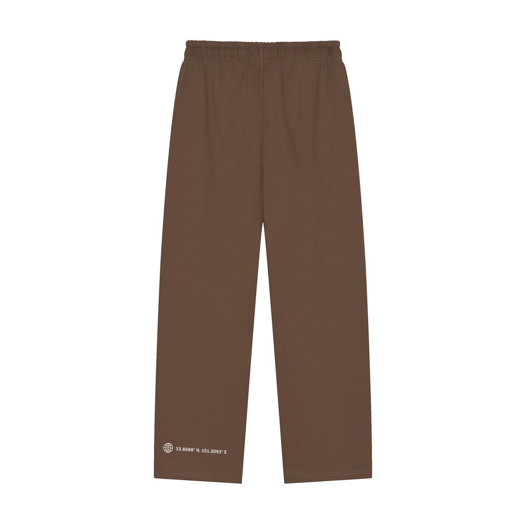 Solid Color Straight-Leg Sweatpants