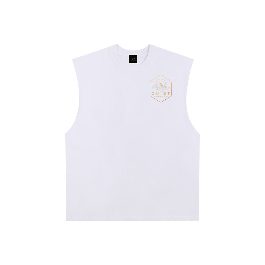 Raw Edge Cotton Tank Top