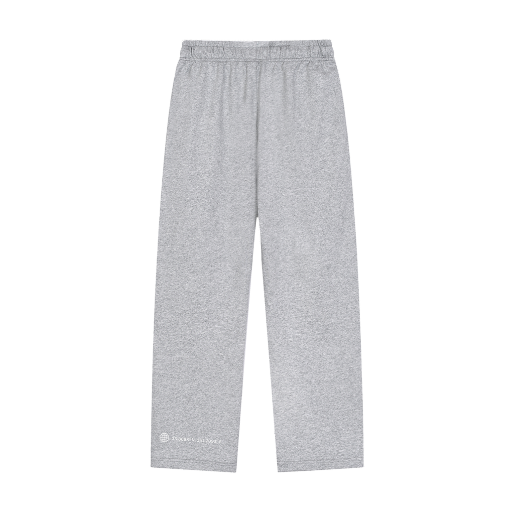 Solid Color Straight-Leg Sweatpants
