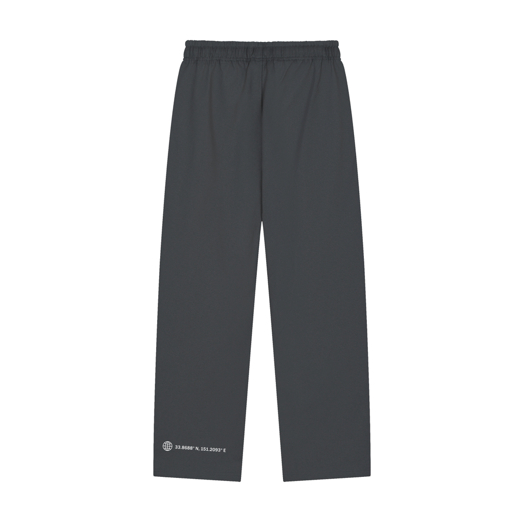 Solid Color Straight-Leg Sweatpants