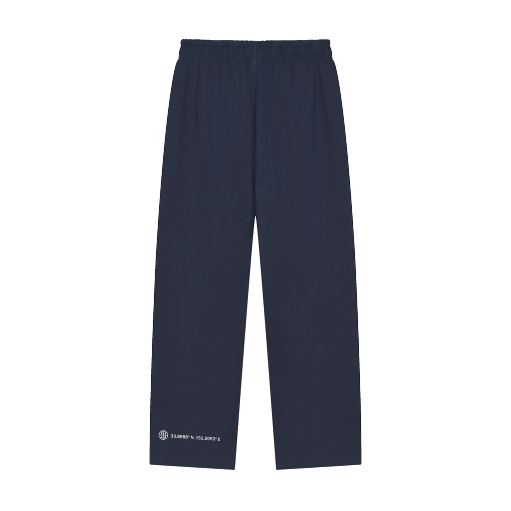 Solid Color Straight-Leg Sweatpants