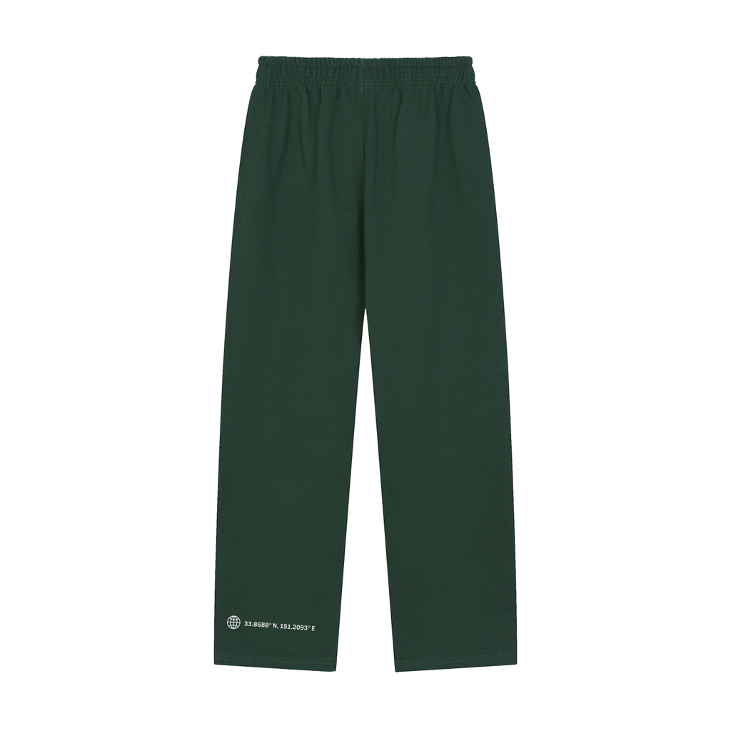 Solid Color Straight-Leg Sweatpants