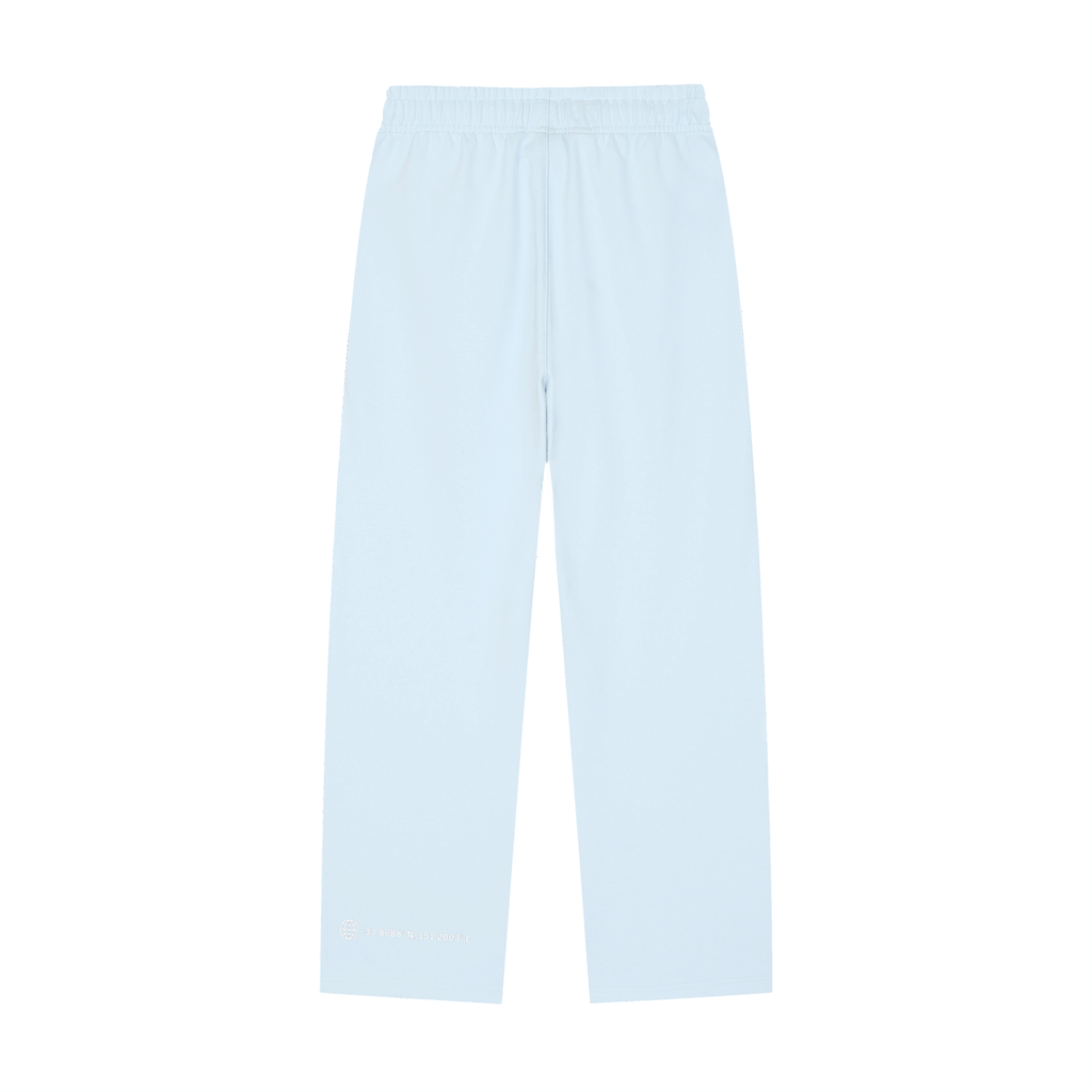 Solid Color Straight-Leg Sweatpants
