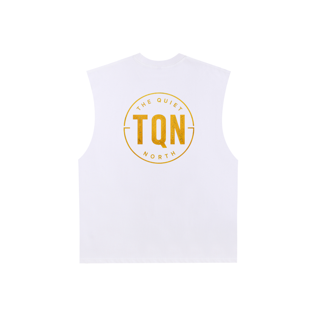 Raw Edge Cotton Tank Top